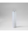 LED-blockljus 20cm, flammeffekt, vit - Ø5cm, fjärrkontroll, timer, äkta vax
