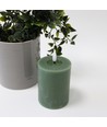 LED blockljus 10cm, smält-look, flammeffekt - Ø7,5cm, grön