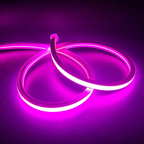 AnyCut Neon Flex 10x10 Lila LED strip - 5m, 8W/m, 12V, Ingen klippavstånd