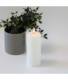 LED blockljus 17,5cm, smält-look, flammeffekt - Ø7,5cm