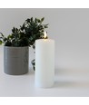 LED blockljus 17,5cm, smält-look, flammeffekt - Ø7,5cm
