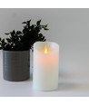 LED XL blockljus 17,5cm, flammeffekt, vit - Ø10cm
