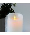 LED XL blockljus 17,5cm, flammeffekt, vit - Ø10cm