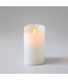 LED XL blockljus 17,5cm, flammeffekt, vit - Ø10cm