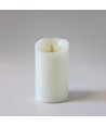 LED XL blockljus 17,5cm, flammeffekt, vit - Ø10cm