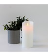 LED XL blockljus 22,5cm, flammeffekt, vit - Ø10cm