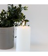 LED blockljus 15cm, smält-look, flammeffekt - Ø7,5cm