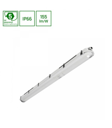 LIMEA Gigant Pro 40W - Vattentät, 1200mm, Kallvit, 230V, 120°, IP66, IK10, 1190x72x70mm