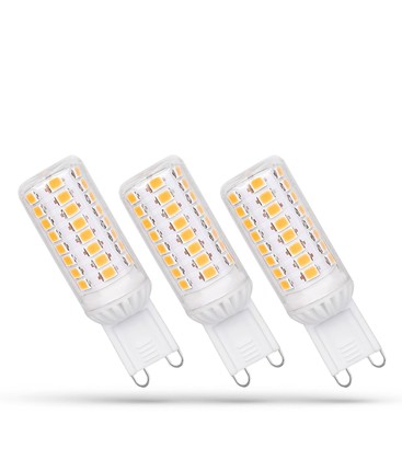 G9 LED 4.9W - 230V, Varm Vit, Dimbar, Premium, Spectrum, 3-pack