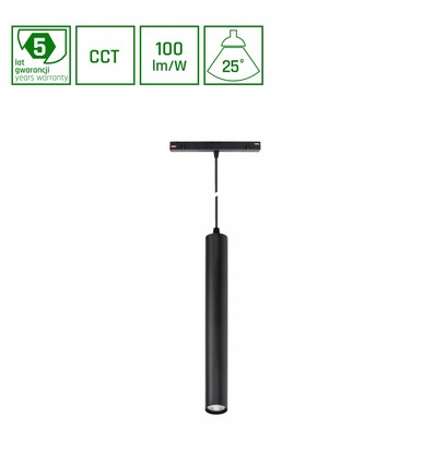 12W System Shift SMART HANGIT LED-modul, 48V - CCT, 25°, 1150lm, 40 x 297 mm, inkl. 90cm wire