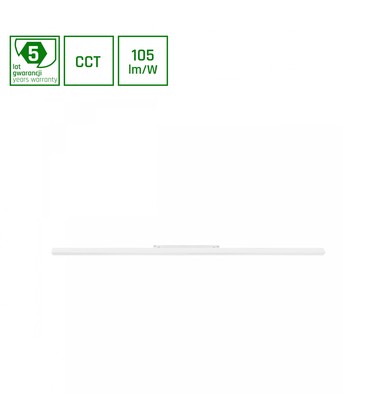 System Shift CCT- Linje L Skena Ljus 902x23x42mm 22W 100° Vit CCT Switch.