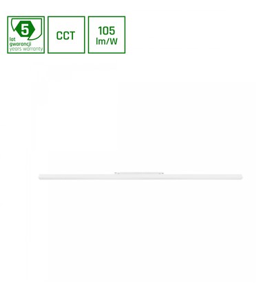 System Shift CCT- Linje L Skena Ljus 902x23x42mm 22W 100° Vit CCT Switch.