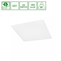 El-produkter Algine Panel bakbelyst 25W/40W/45W - CCT 230V 120° IP20 UGR19 620x620x34mm vit