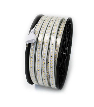 Arbetsbelysning 25m 230V LED strip - IP67, 120 LED/m, 10W/m, 1000 lm/m