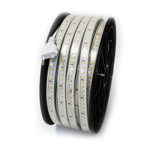 50m Arbetsbelysning 230V LED strip - IP65, 120 LED/m, 10W/m, 1000 lm/m