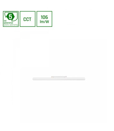 System Shift CCT - Linje M Skensystem Ljus, 602x23x42mm, 17W, 100°, Vit, CCT Switch