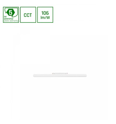 System Shift CCT - Linje M Skensystem Ljus, 602x23x42mm, 17W, 100°, Vit, CCT Switch