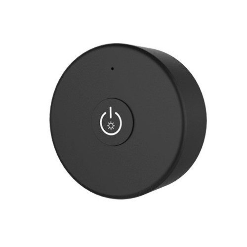 LEDlife rWave svart rund mini fjärrkontroll - 1 zone, inkl. magnethållare