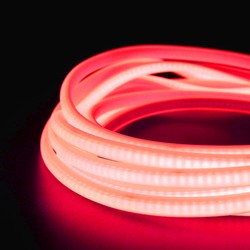 Neon Flex LED strip 5 m. vattentät Röd Neon COB LED strip - 230V, IP67, 288 LED, 11,5W/m, kan klippas var 10cm