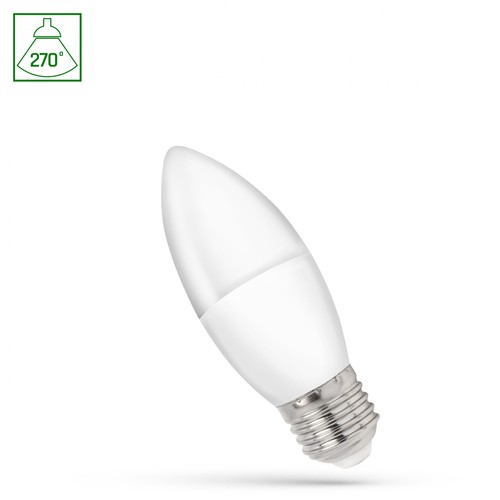 C37 E27 1W - LED kronljus, 230V, Neutralvit, Spectrum