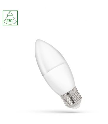 C37 E27 1W - LED kronljus, 230V, Neutralvit, Spectrum