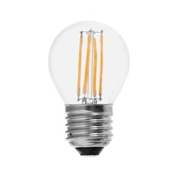 E27 vanliga LED V-Tac 4W LED liten globlampa - G45, filament, klart glas, E27