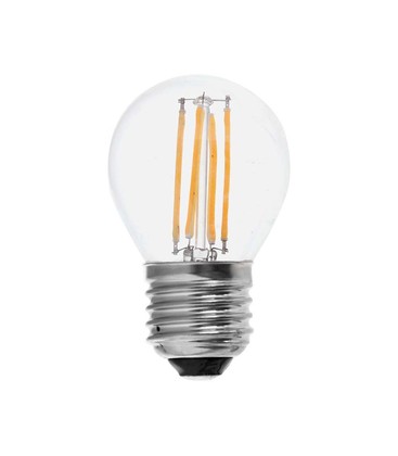 V-Tac 4W LED liten globlampa - G45, filament, klart glas, E27