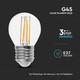 V-Tac 4W LED liten globlampa - G45, filament, klart glas, E27