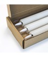 3-pack vita LED-stearinljus, flameffekt - Ø2,2cm, Höjd: 24,5cm, kronljus, fungerar inkl. fjärrkontroll, timer