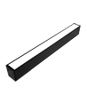 48W LED ljusskena, taklampa för kontor - Svart, 120 lm/W, 150 cm, inkl. wireupphäng