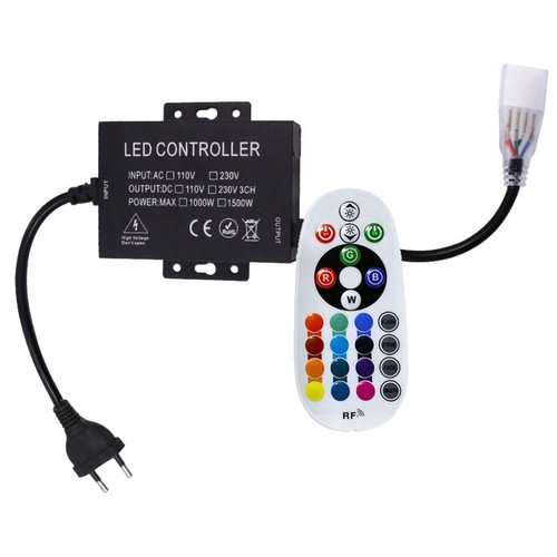 230V RGB controller - Inkl. ändstycke, till 230V, minnesfunktion, 100 m.