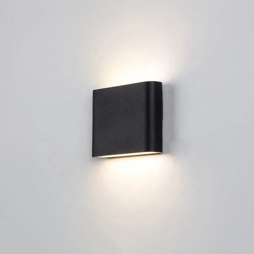 8W DuoLume vägglampa - IP65, svart, upp/ned, inne / ute, inkl. ljuskälla