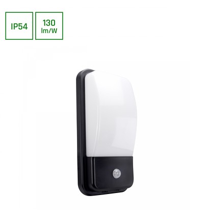 20W ENIGO LED vägglampa med sensor - 130lm/W, 4000K, IP54, rörelsesensor, utomhus