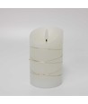 LED blockljus med ljuskedja, 12,5cm, flammeffekt - Ø7,5cm
