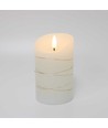 LED blockljus med ljuskedja, 12,5cm, flammeffekt - Ø7,5cm