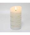 LED blockljus med ljuskedja, 15cm, flammeffekt - Ø7,5cm
