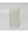 LED blockljus med ljuskedja, 15cm, flammeffekt - Ø7,5cm