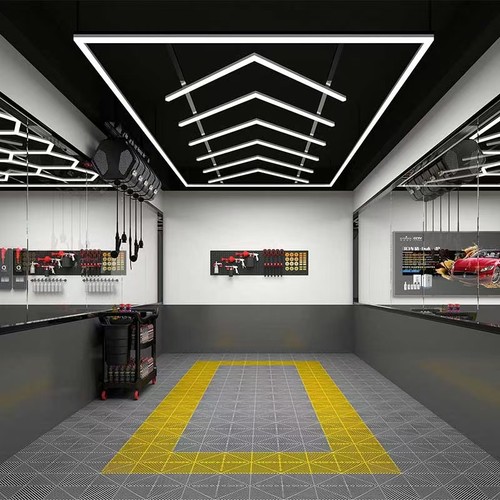 LED-ljusgaller + ram komplett set (Hexagon) - RA95, 384W, inklusive strömanslutning