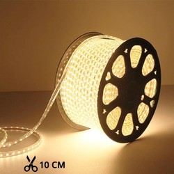 Utomhusridbana 5 m. vattentät LED strip (Type X-2) - 230V, IP67, 1300lm/m, 10W/m, kan klippas var 10cm