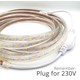 5 m. vattentät LED strip (Type Q) - 230V, IP67, 120 LED, 6W per. meter