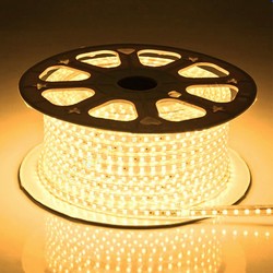 Utomhusridbana 5 m. vattentät LED strip (Type Q) - 230V, IP67, 120 LED, 6W per. meter