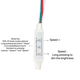 Mini controller för löpljus LED-strip - Tryck/sladdstyrning + fjärrkontroll