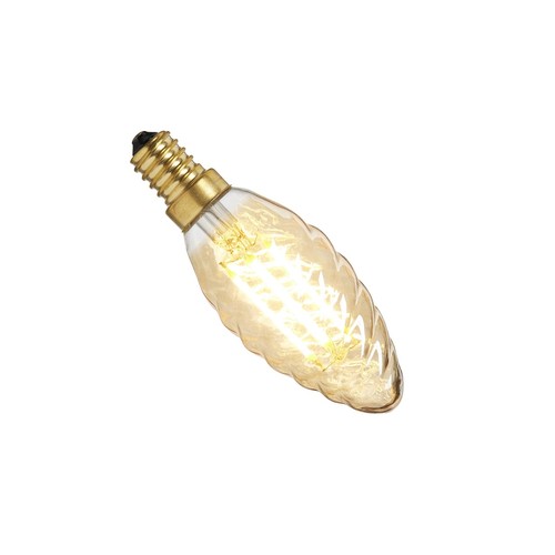 E14 Gyllene Tvinnad LED-kronljus, 4W - Dimbar, 2200K, Ra95, Nielsen Light