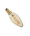 E14 Gyllene Tvinnad LED-kronljus, 4W - Dimbar, 2200K, Ra95, Nielsen Light