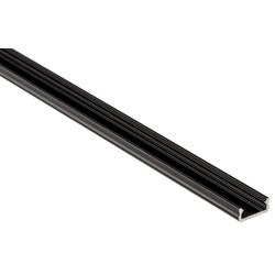 Alu / PVC profiler Aluprofil Type D till inomhus IP20 LED strip - Låg, 1 meter, svart, välj cover