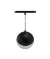 System Shift Globe P - pendlat Sphere Skinna Ljus 100mm (850mm Kabel), 5W, 165°, Svart, 2 Kretsar