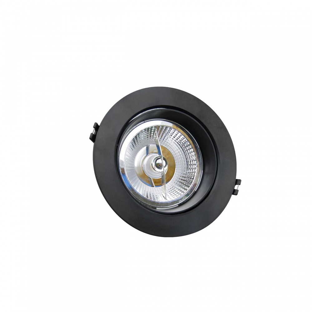 Mdd Maxi Pc Uno Round Ar111 Gu10 Ip20 Ø165x41mm Svart Utan Ljuskalla