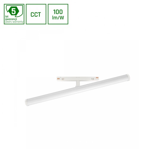 System Shift CCT- Beam Skens Ljusskena 12W - 28x400x75mm, 150°, Vit, CCT Strömbrytare