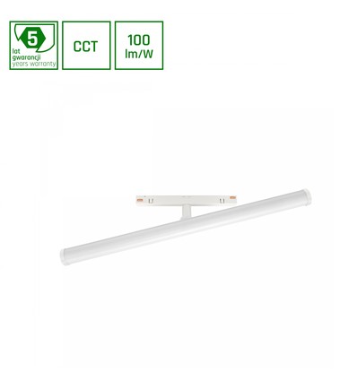 System Shift CCT- Beam Skens Ljusskena 12W - 28x400x75mm, 150°, Vit, CCT Strömbrytare