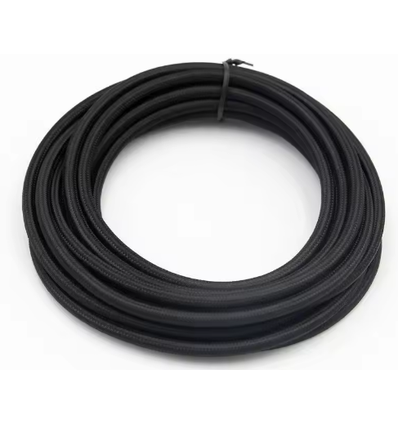 5m textilsladd 2x0,75 mm² - 230V, svart